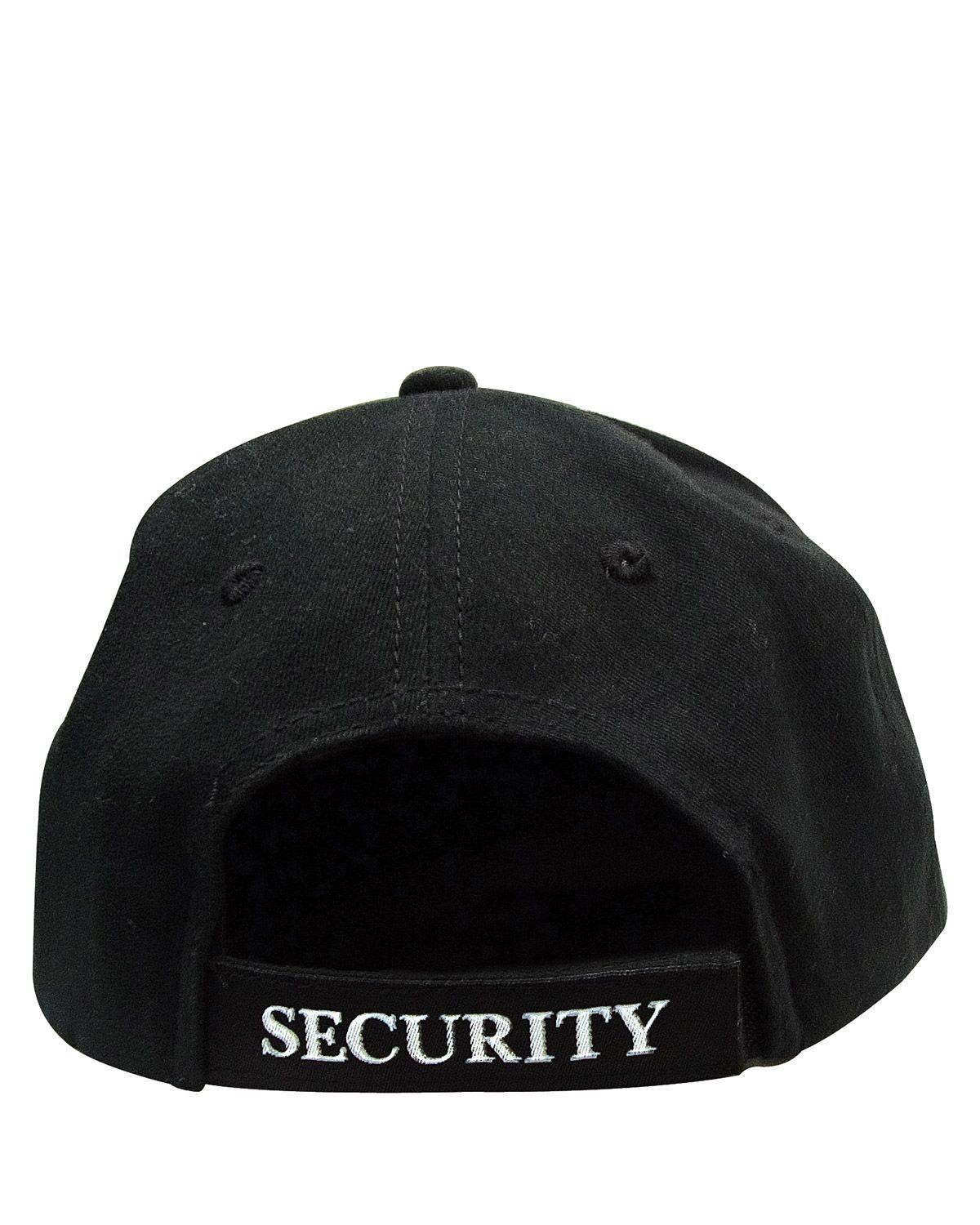 Rothco Deluxe Baseball Cap m. Security-brodering (Sort / Hvid, One Size)