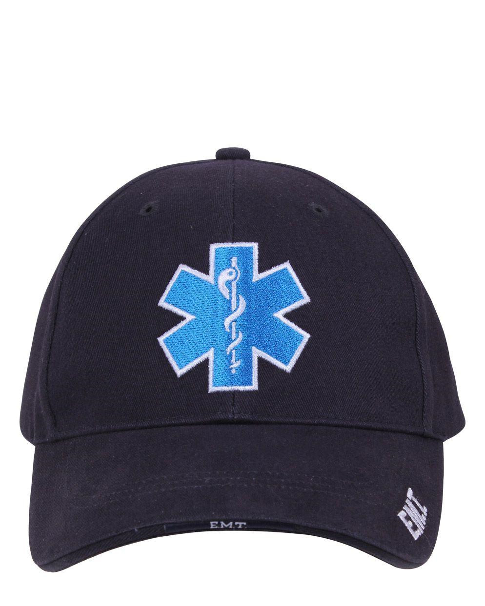 Rothco Deluxe Baseball Cap - 'Star of Life' (Sort m. Star Of Life, One Size)