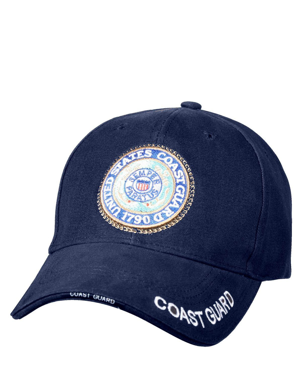 Rothco Deluxe Baseball Cap - U.S. Coast Guard (Navy m. Coast Guard, One Size)