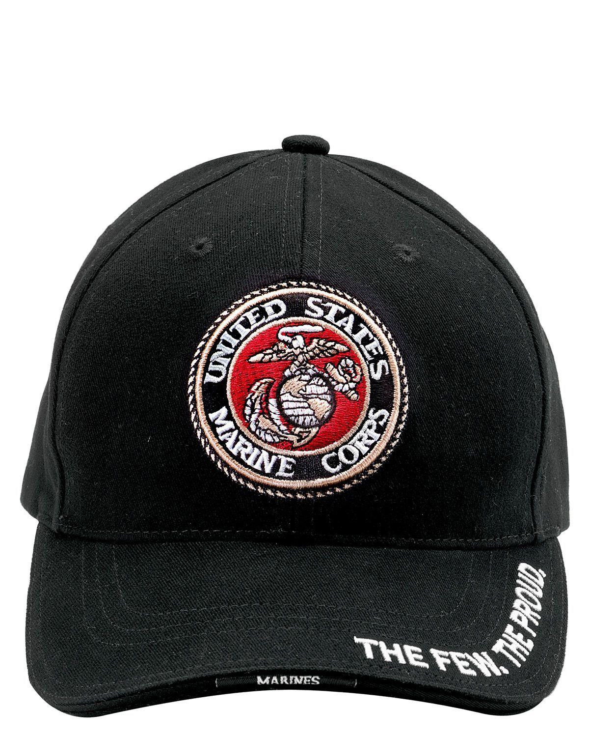 Rothco Deluxe Low Profile Cap (Sort m. Marines, One Size)