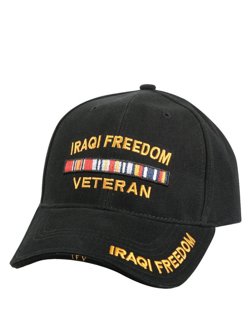 Rothco Deluxe Low Profile Cap (Sort m. Iransk Veteran, One Size)