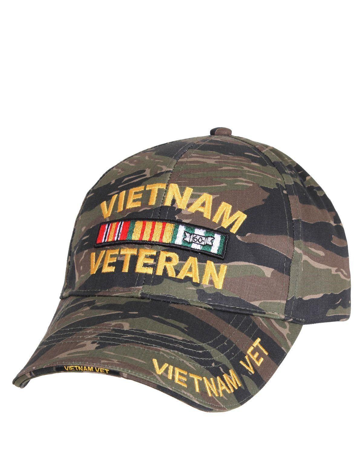Rothco Deluxe Low Profile Cap (Tiger Stripe Vietnam Veteran, One Size)