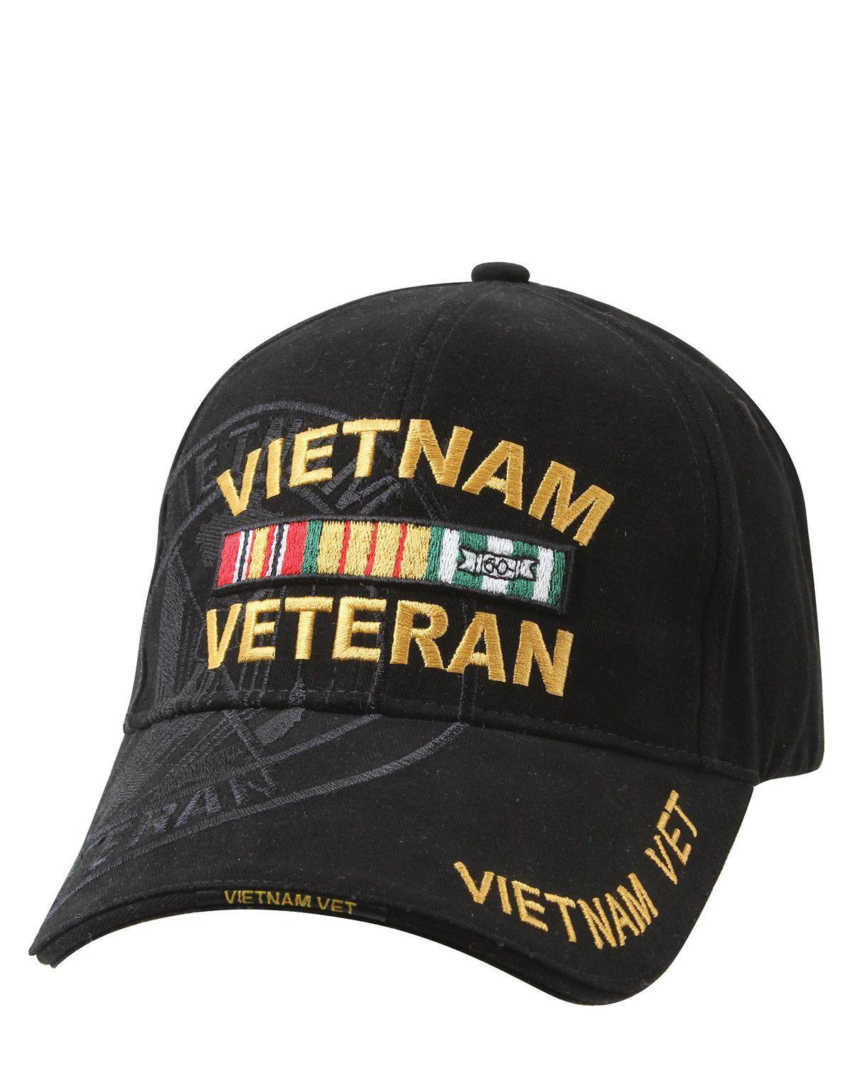 Rothco Deluxe Low Profile Shadow Caps - 'Vietnam Veteran' (Sort m.Vietnam Veteran, One Size)