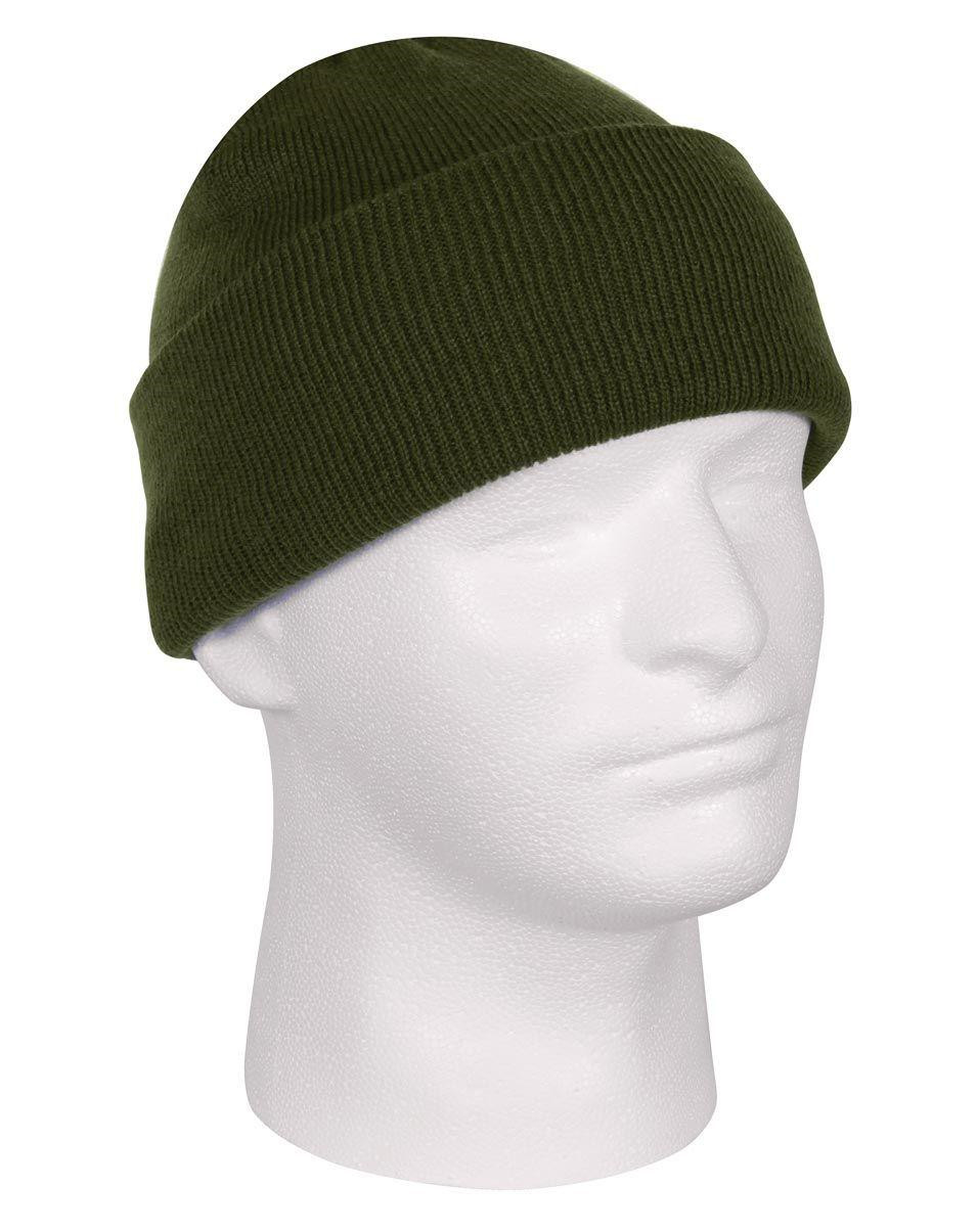 Rothco Deluxe Strikket Watch Cap (Oliven, One Size)