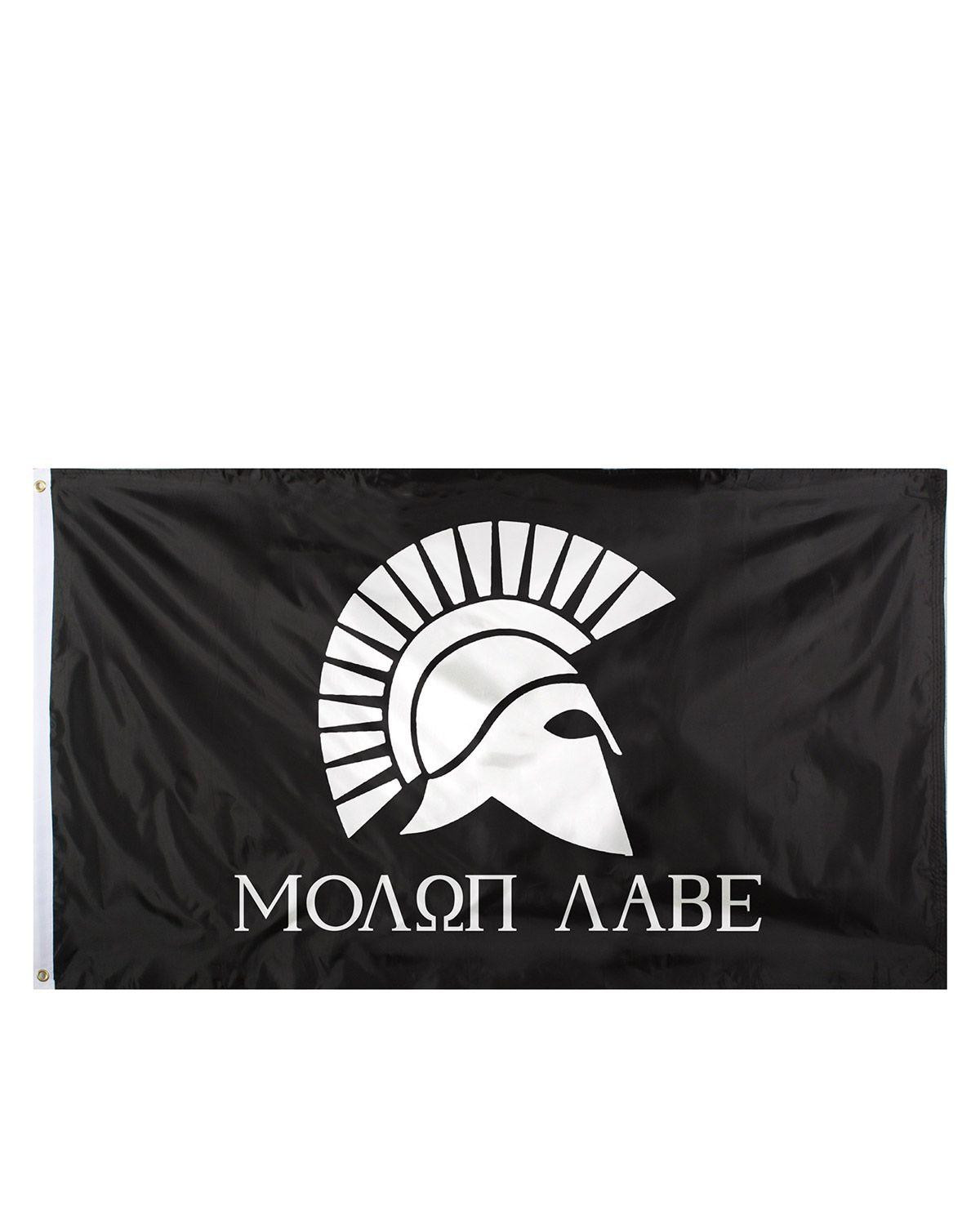 Rothco Flag, Stor - 'Molon Labe' (Sort, One Size)