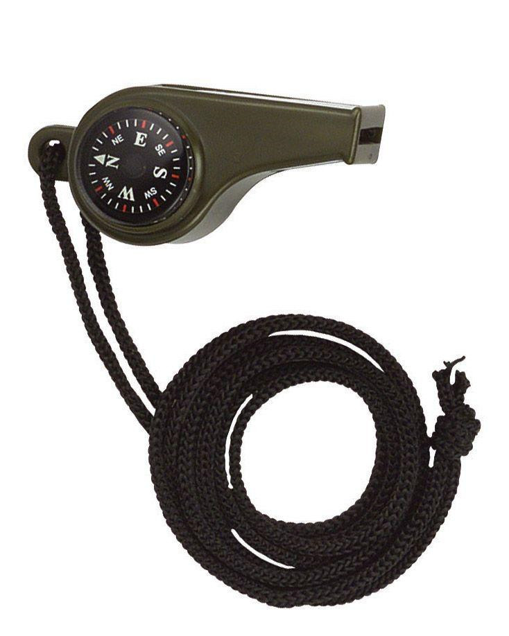 Rothco Fløjte m. Kompas & Termometer (Oliven, One Size)