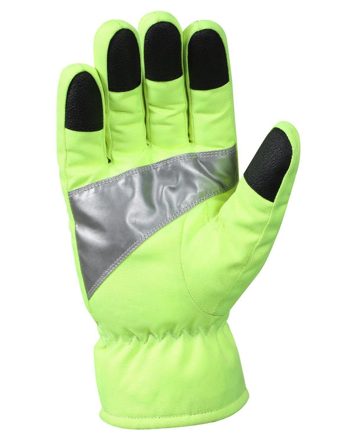 Rothco High Vis. Handsker - Fluorescerende & m. Reflekser (Safety Green, M)