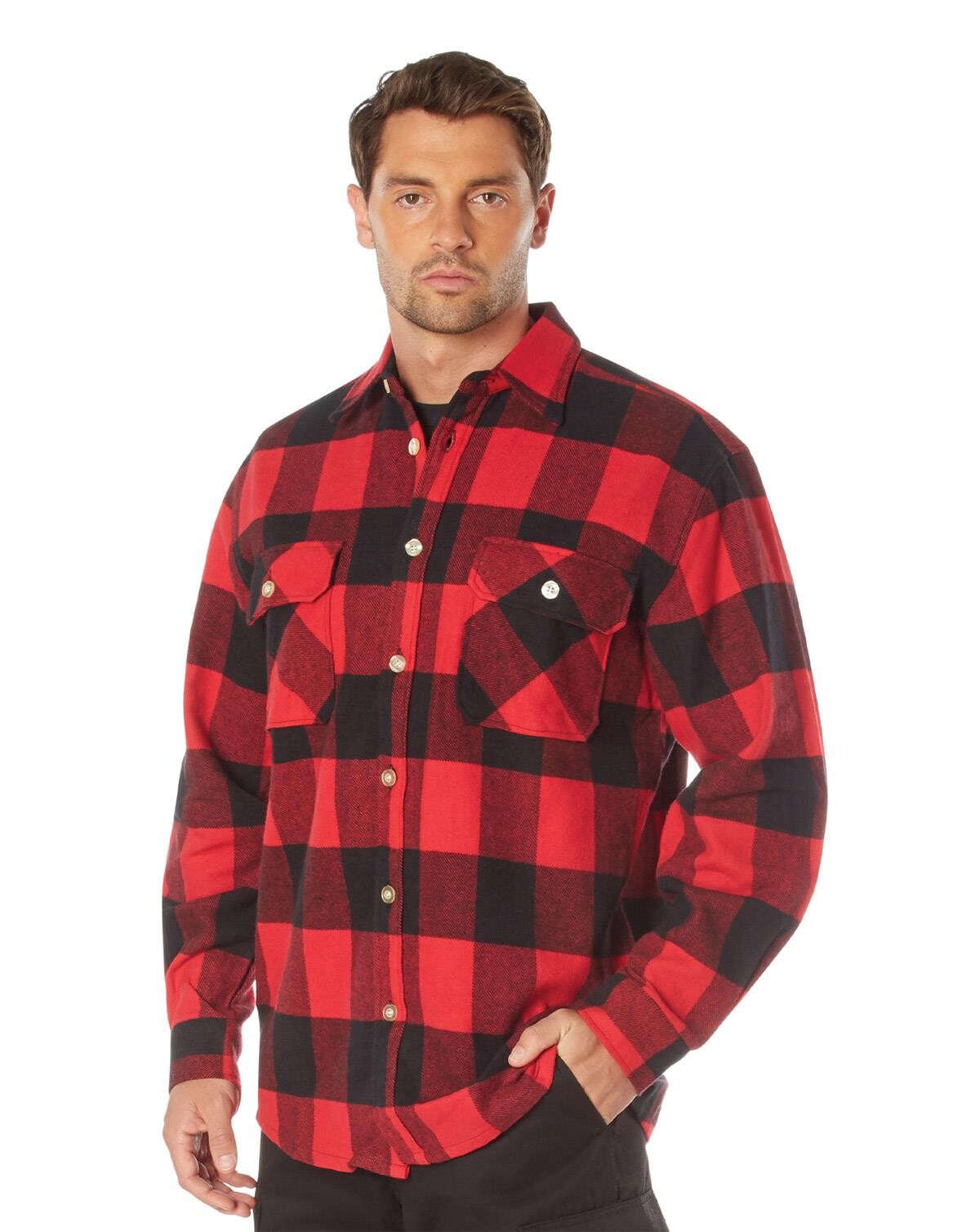 #3 - Rothco Klassisk Skovmandsskjorte (Rød, 5XL)