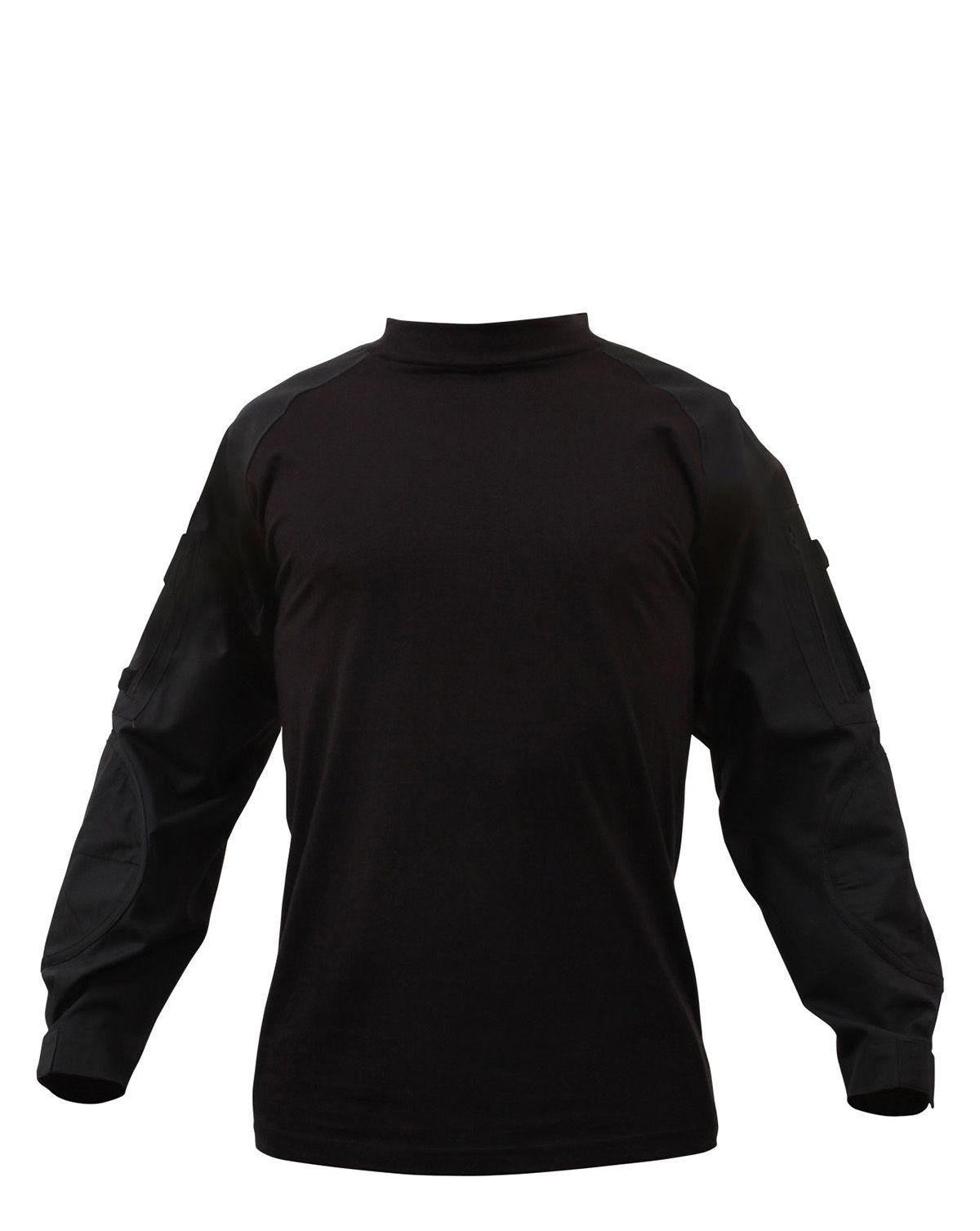 Rothco Langærmet T-Shirt - Kampskjorte (Sort, 2XL)