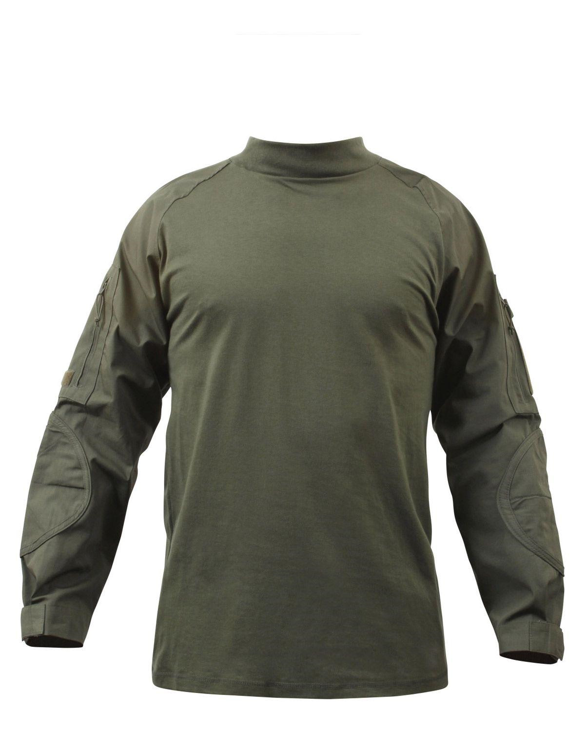 Rothco Langærmet T-Shirt - Kampskjorte (Oliven, S)