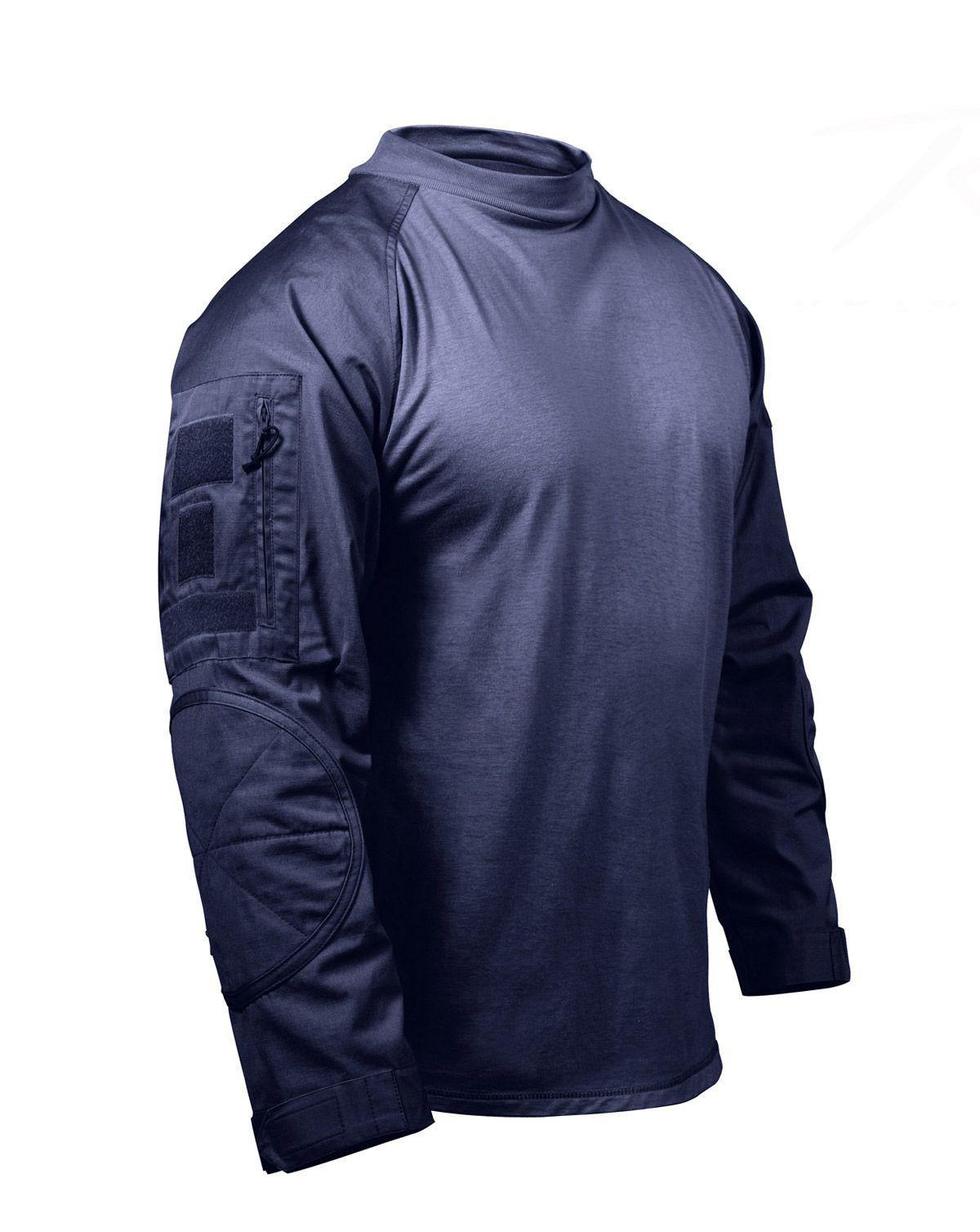 Rothco Langærmet T-Shirt - Kampskjorte (Navy, XL)
