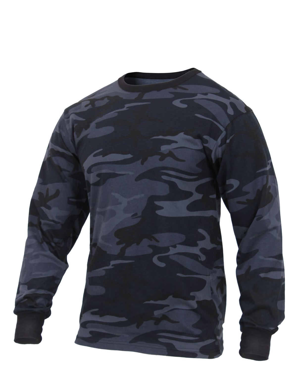 Rothco Langærmet T-shirt (Blå Midnat Camo, L)