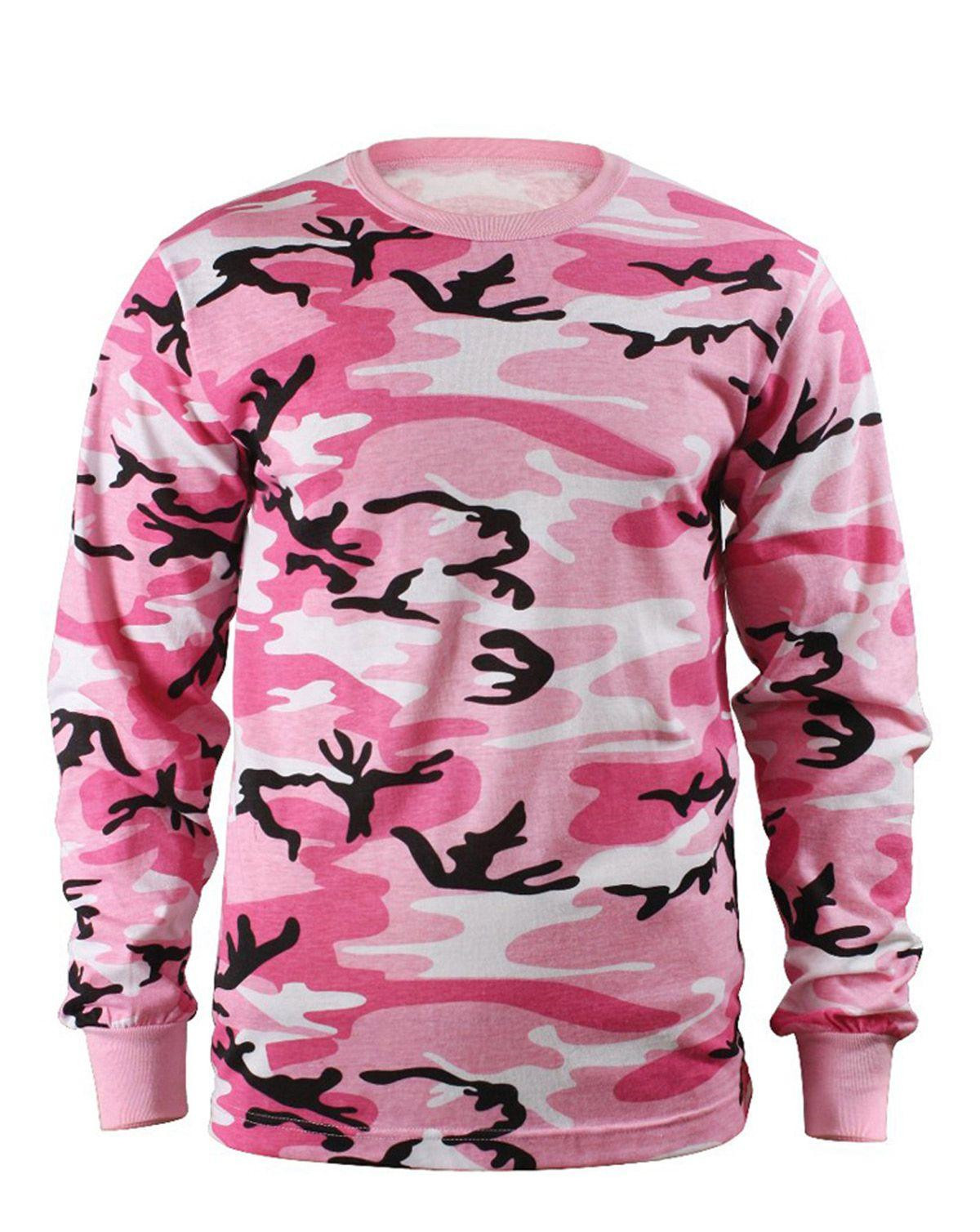 Rothco Langærmet T-shirt (Pink Camo, 2XL)