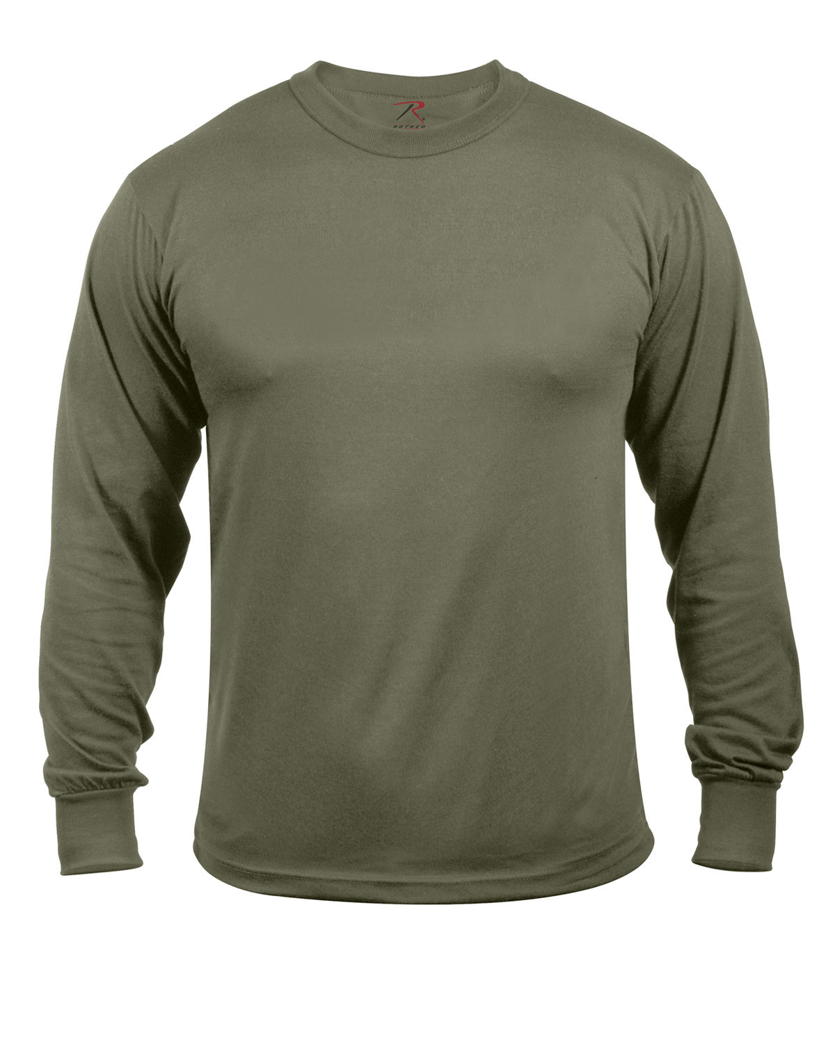 Rothco Langørmet T-shirt, Svedtransporterende (Oliven, L)