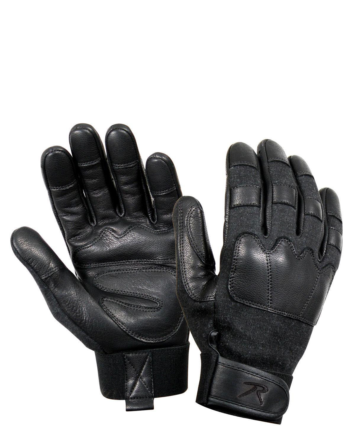 18: Rothco Leather Tactical Handsker (Sort, 2XL)