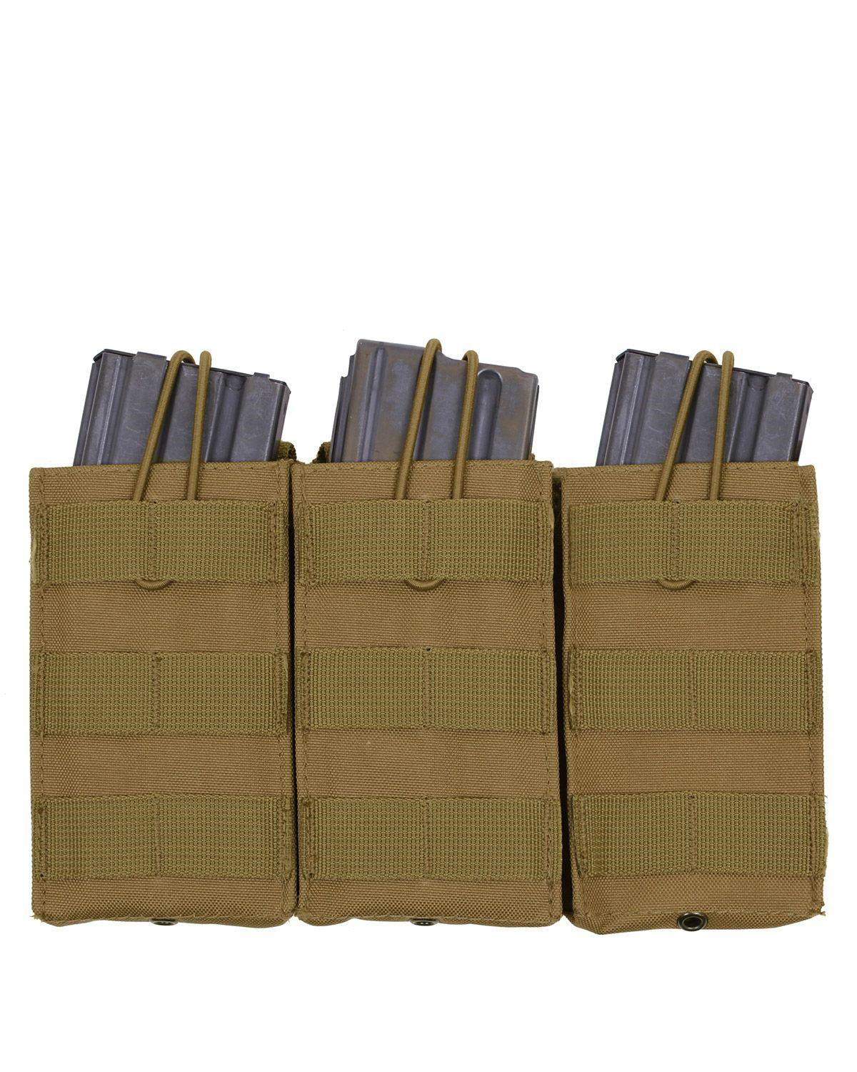 Billede af Rothco MOLLE Open Top Triple Mag Pouch (Coyote Brun, One Size)