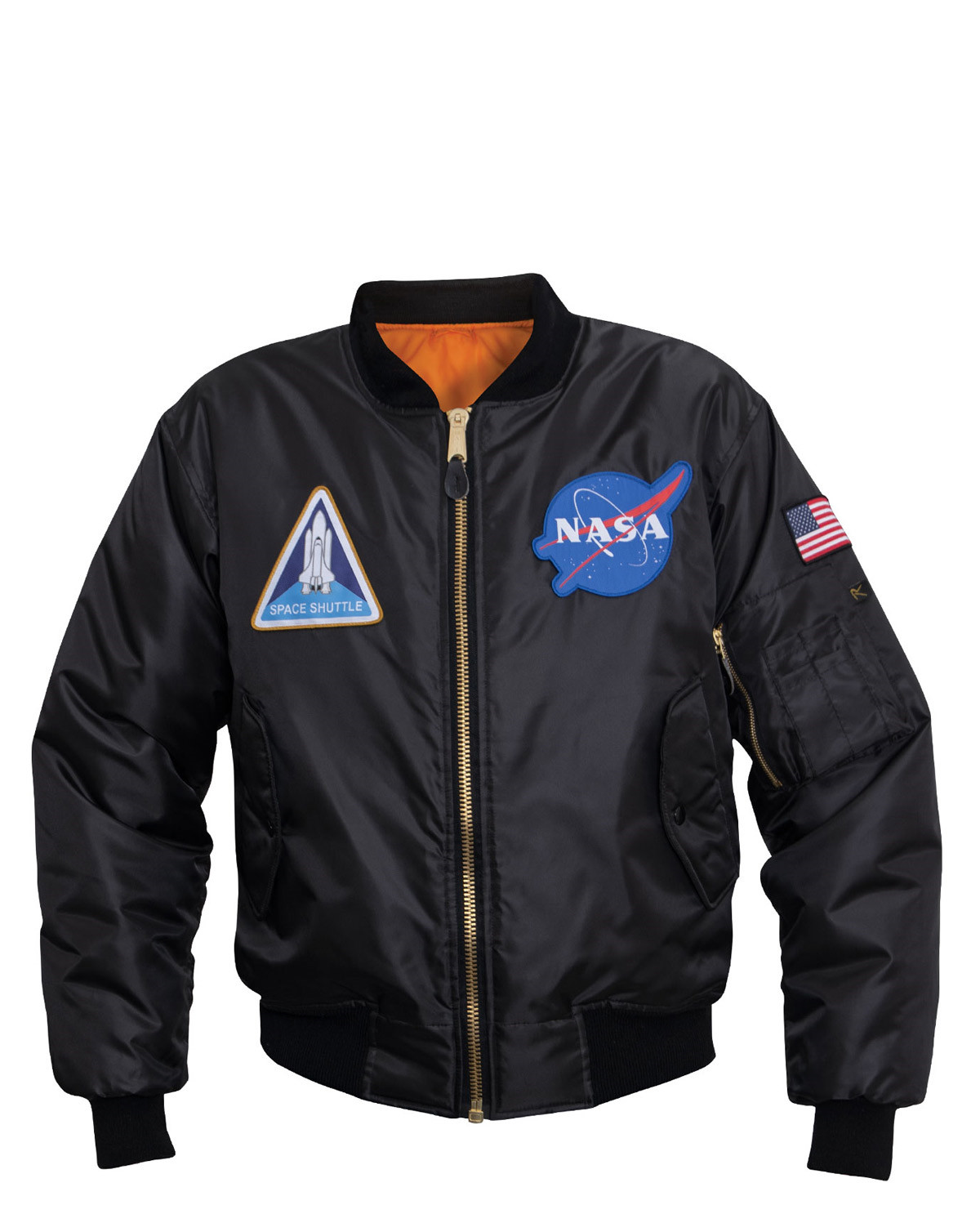 Rothco NASA MA-1 Flight Jacket (Sort, L)