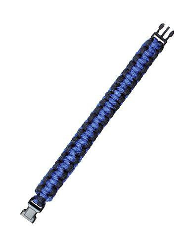 Rothco Paracord armbånd (Blå / Sort, 8" / 20 cm)