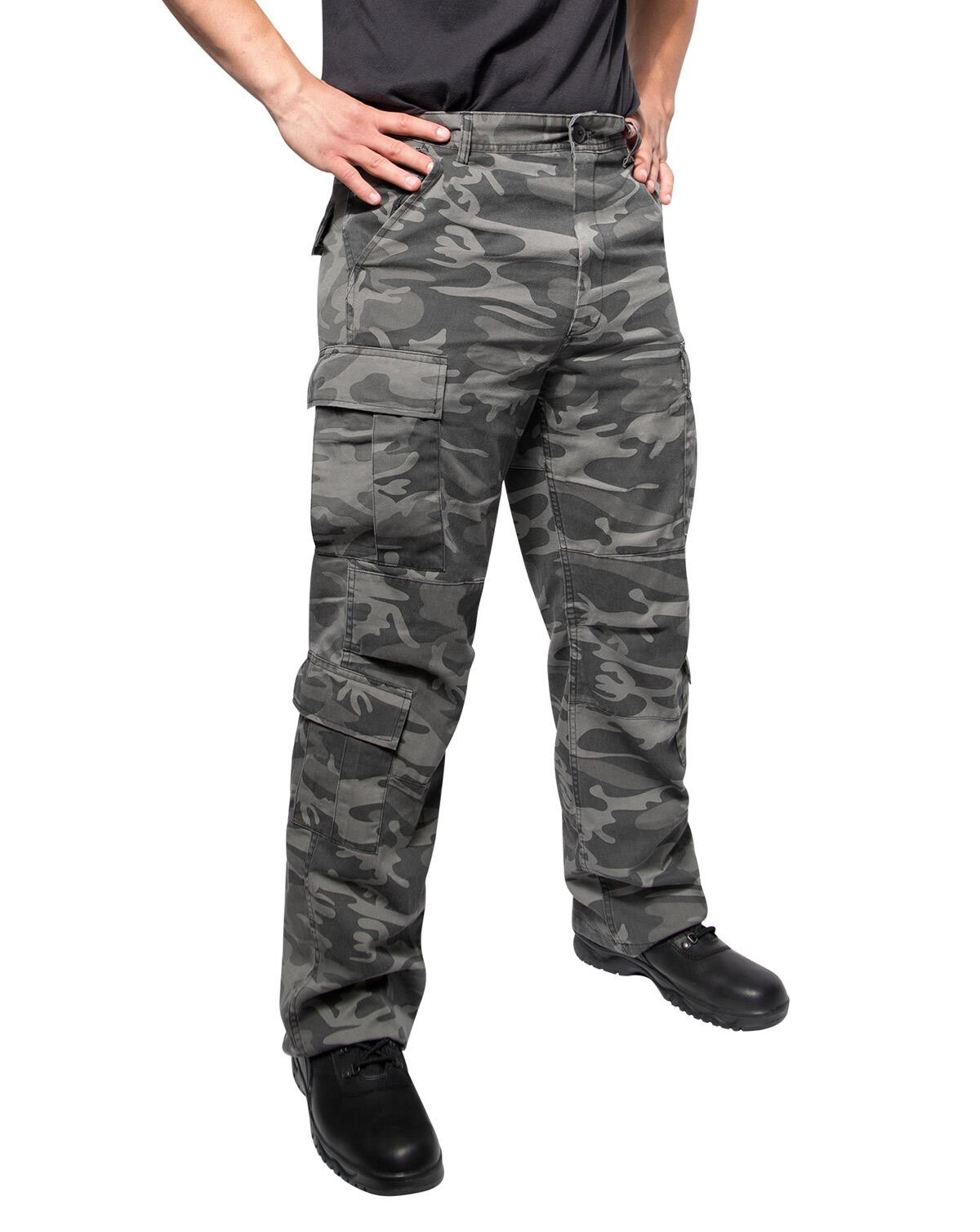 Rothco Paratrooper Bukser (Black Camo, 2XL)