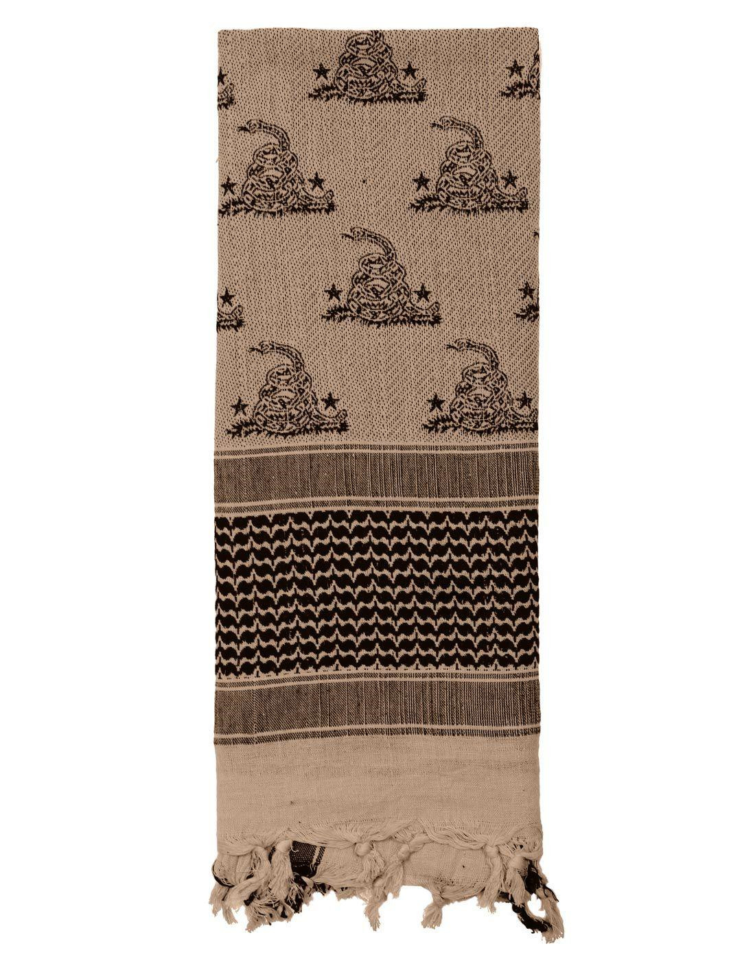 Rothco Partisan Tørklæde - 'Gadsden Snake Design' (Tan, One Size)