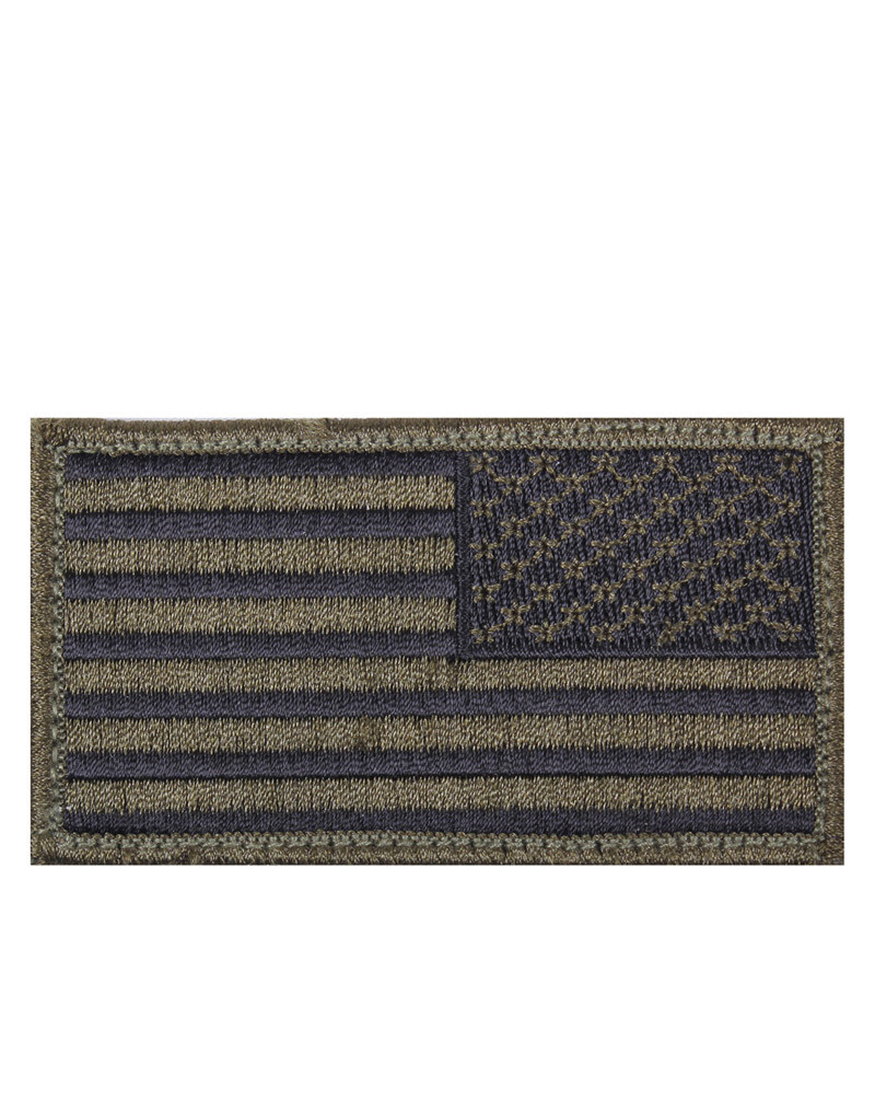 Rothco Patch - American Flag (Oliven / Sort, One Size)