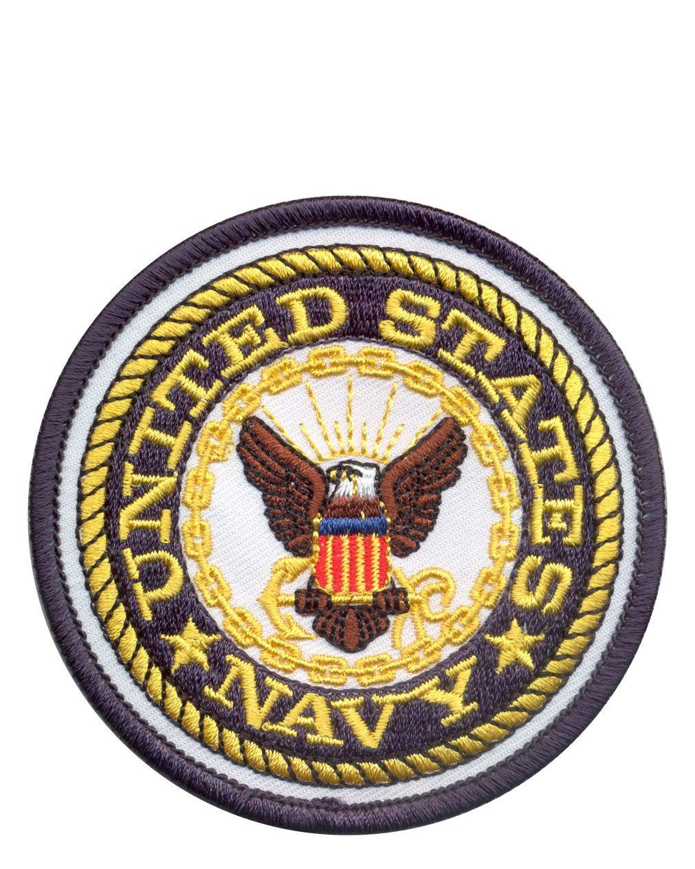 4: Rothco Patch m. US Navy Våbenskjold (Navy m. Navy, One Size)