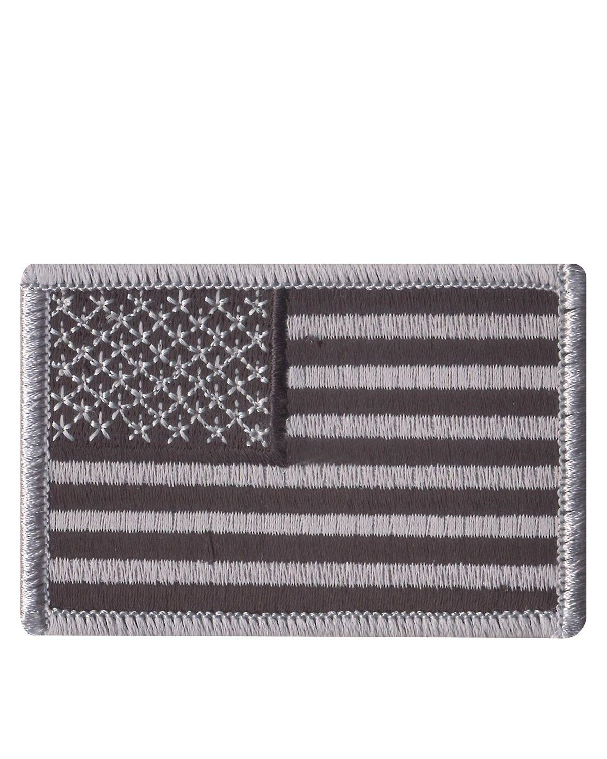 Rothco Patch U.S. Flag - Stryges/Sys På (Sort / Sølv, One Size)