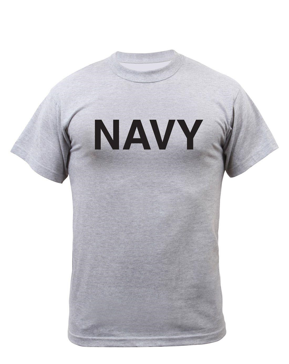 Rothco Physical Training T-shirt - 'ARMY' (Grå m. NAVY, XL)