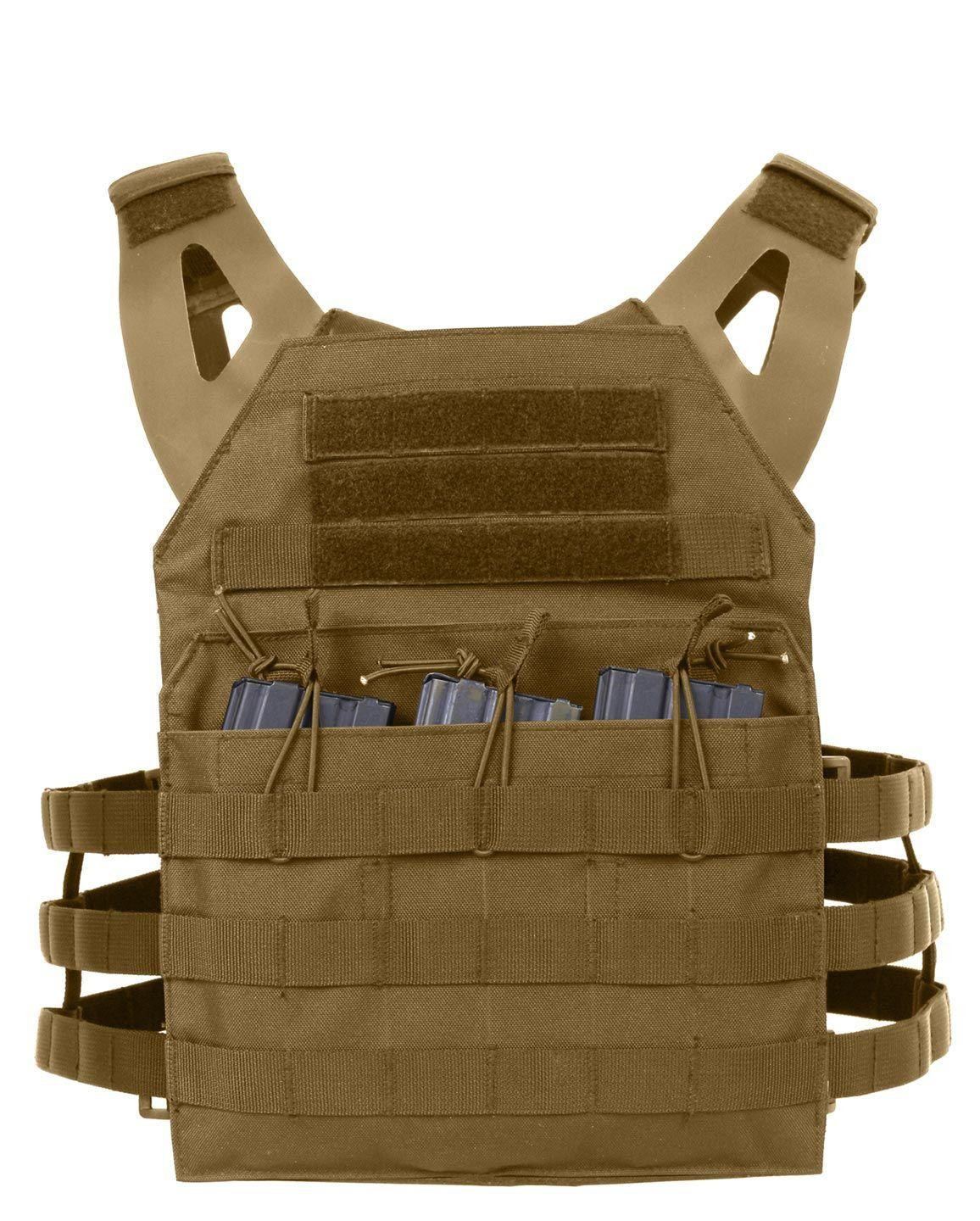 Rothco Plate Carrier Vest - Letvægt (Coyote Brun, One Size)