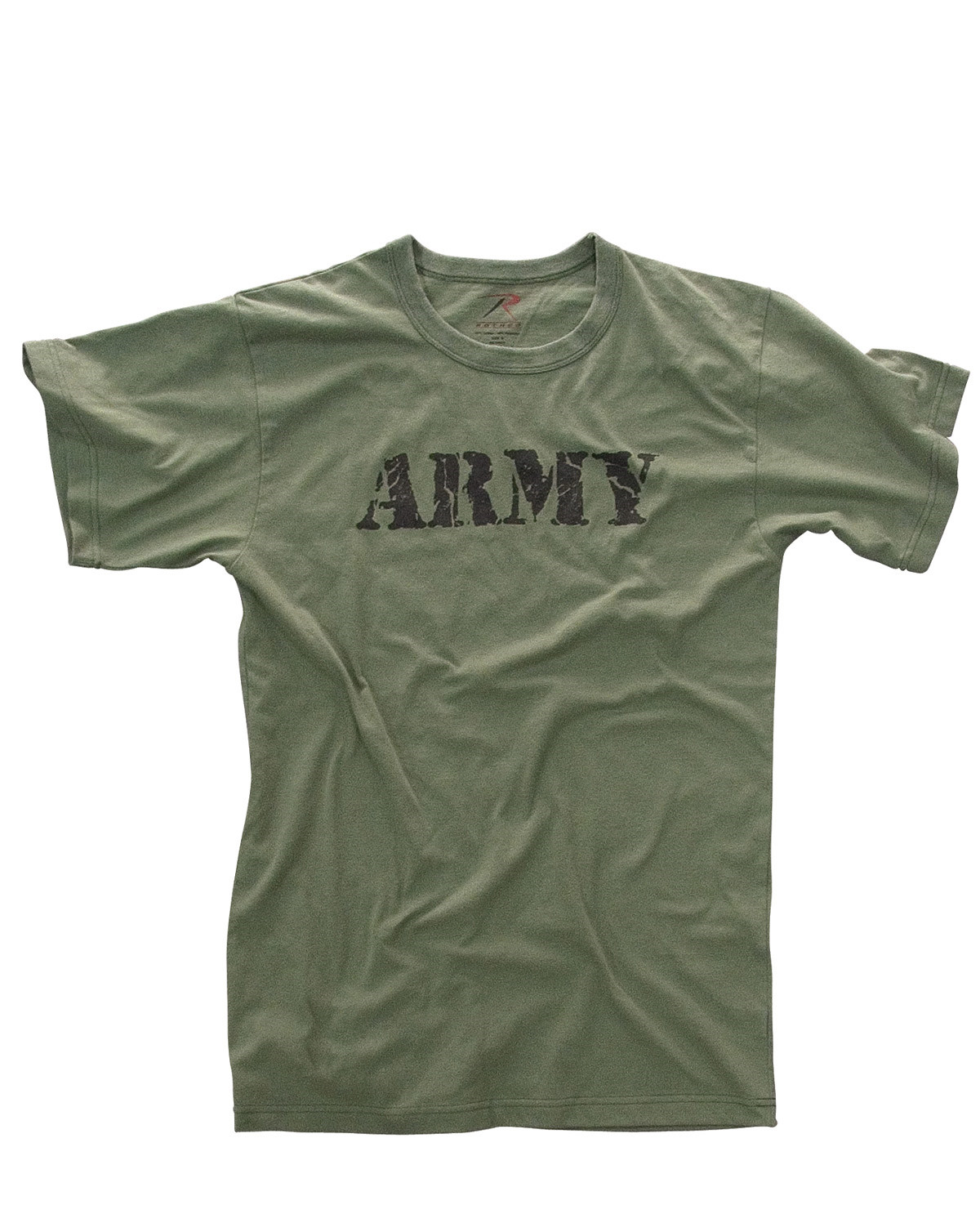 Rothco PT T-shirt - Distressed (Oliven m. ARMY, S)