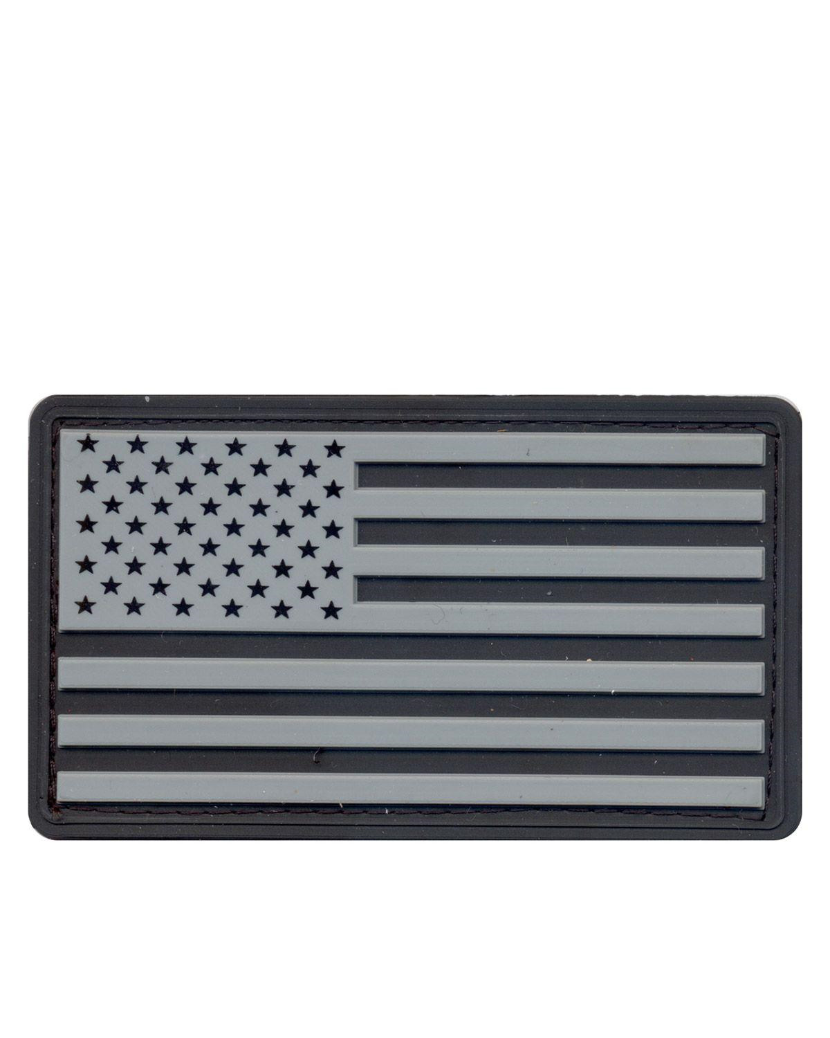 Rothco PVC Patch - US Flag (Sort / Sølv, One Size)