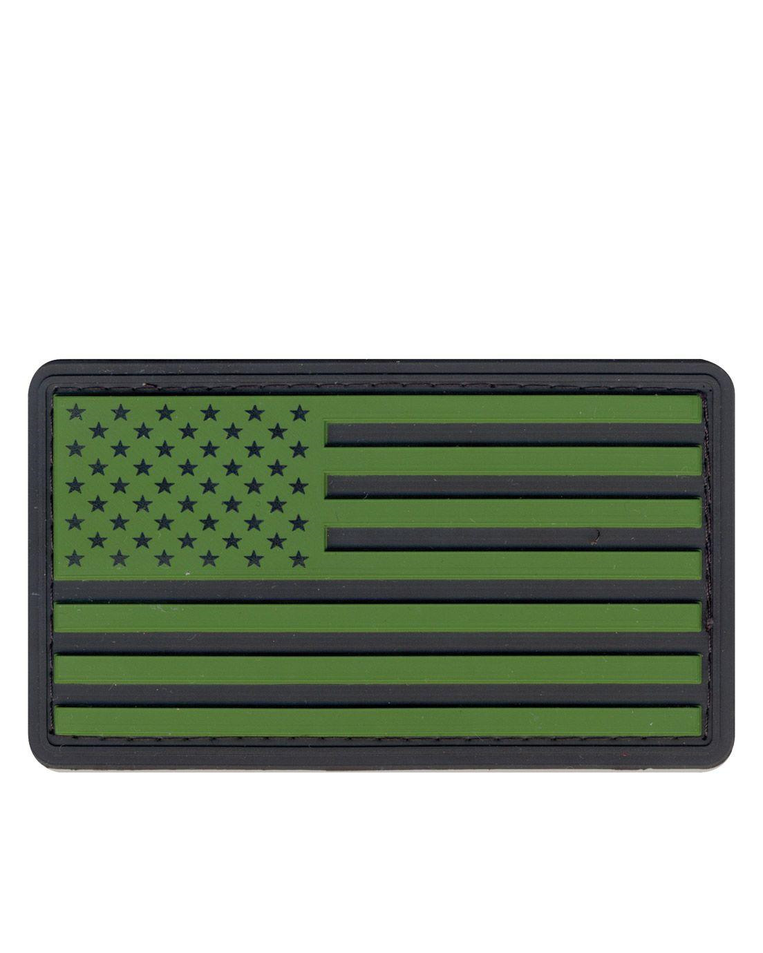 Rothco PVC Patch - US Flag (Sort / Oliven, One Size)