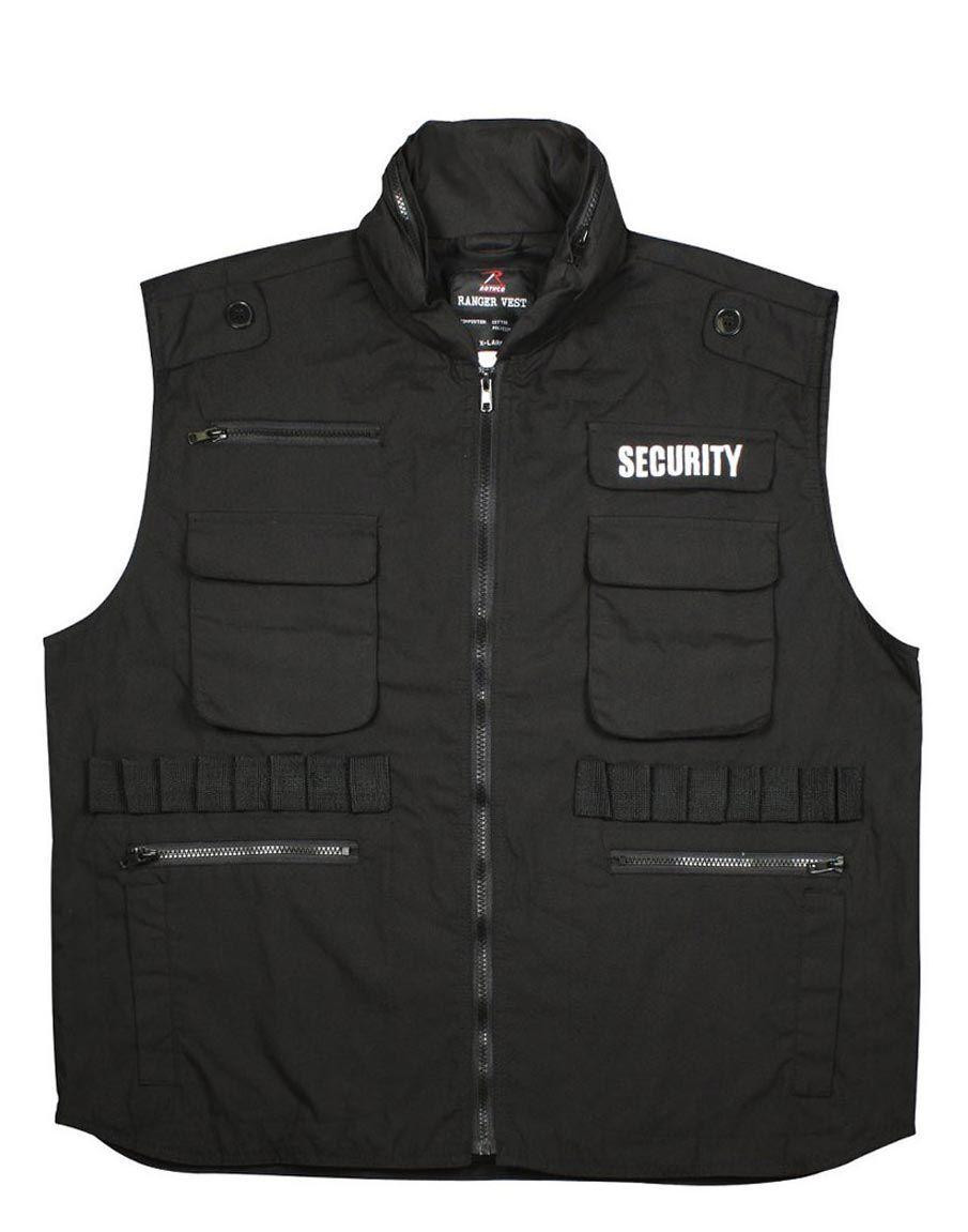 9: Rothco Ranger Vest m. Security (Sort m. Security, L)
