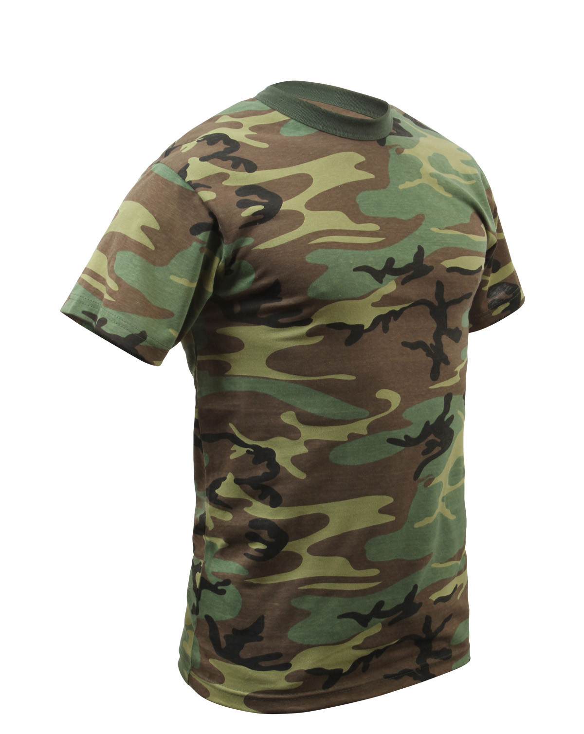 #3 - Rothco Slidstærk T-Shirt til Børn (Woodland, XL)