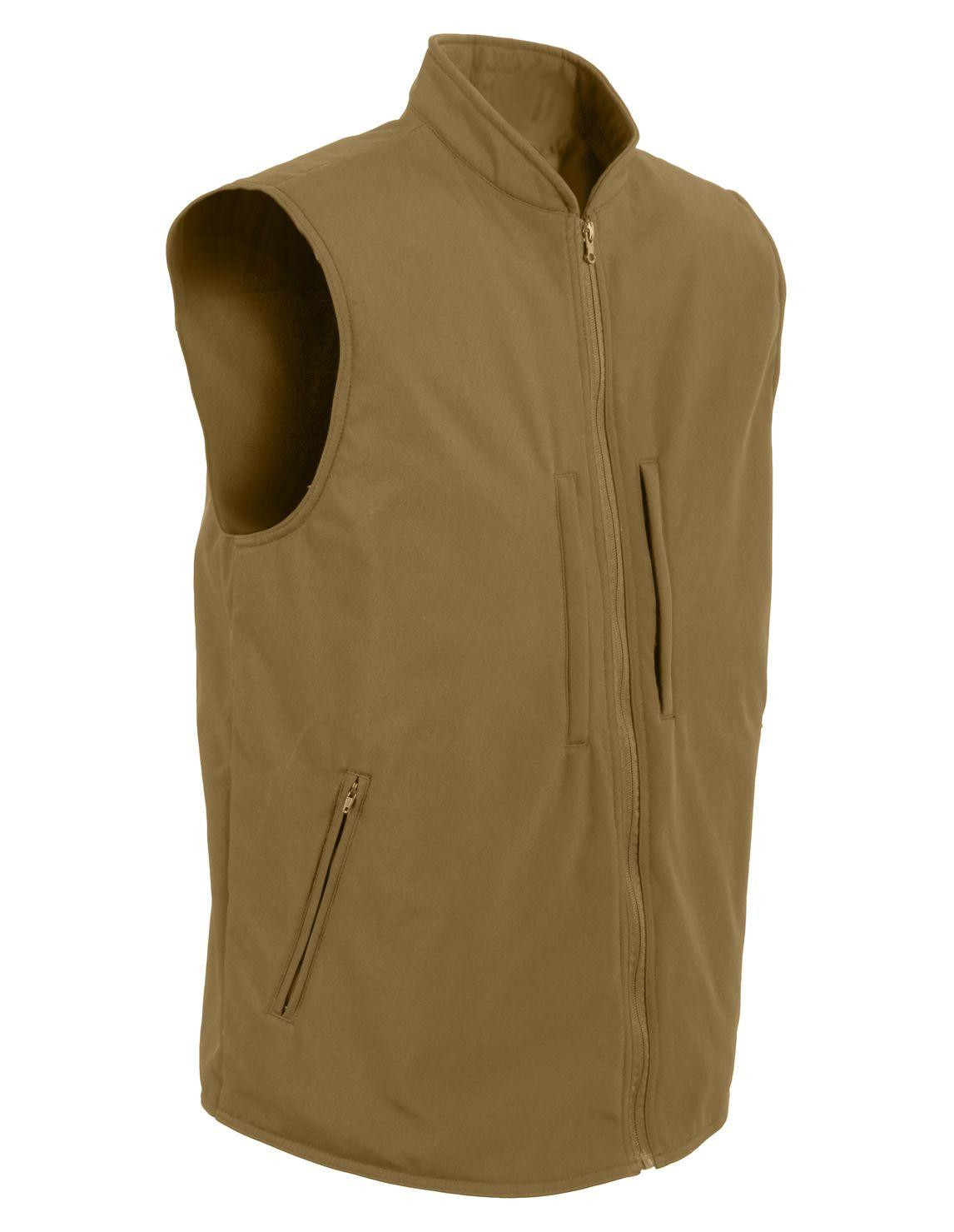 4: Rothco Soft Shell Vest m. Skjultopbevaring (Coyote Brun, 3XL)