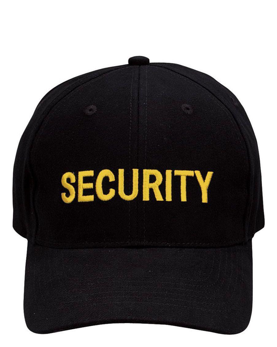 Rothco Supreme Baseball Cap - 'Security' (Sort / Guld, One Size)