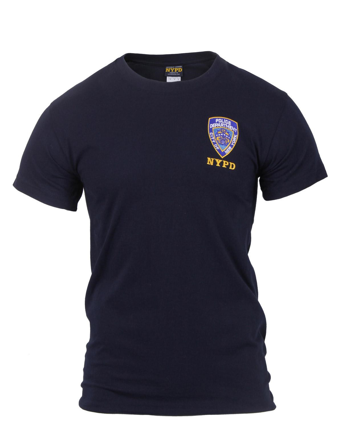 Rothco t-shirt m. NYPD-tryk (Navy, 2XL)