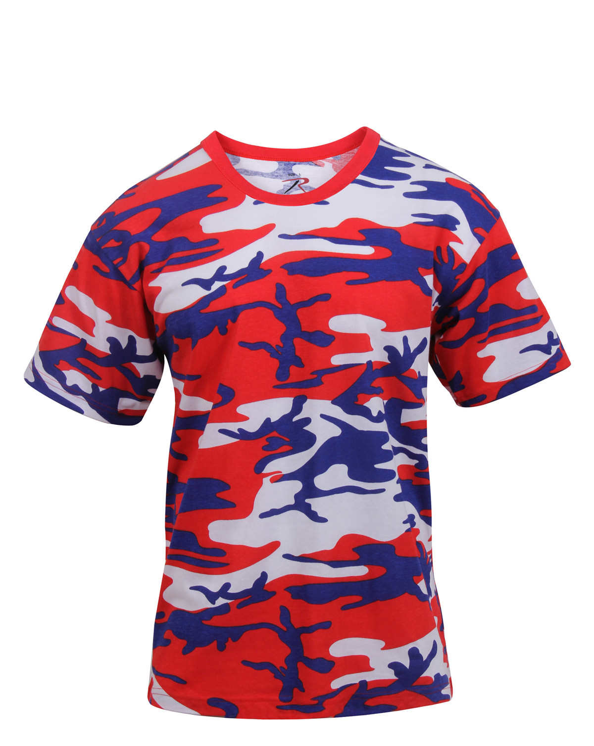 Rothco T-shirt - Mange Camouflager (Rød / Hvid / Blå Camo, M)