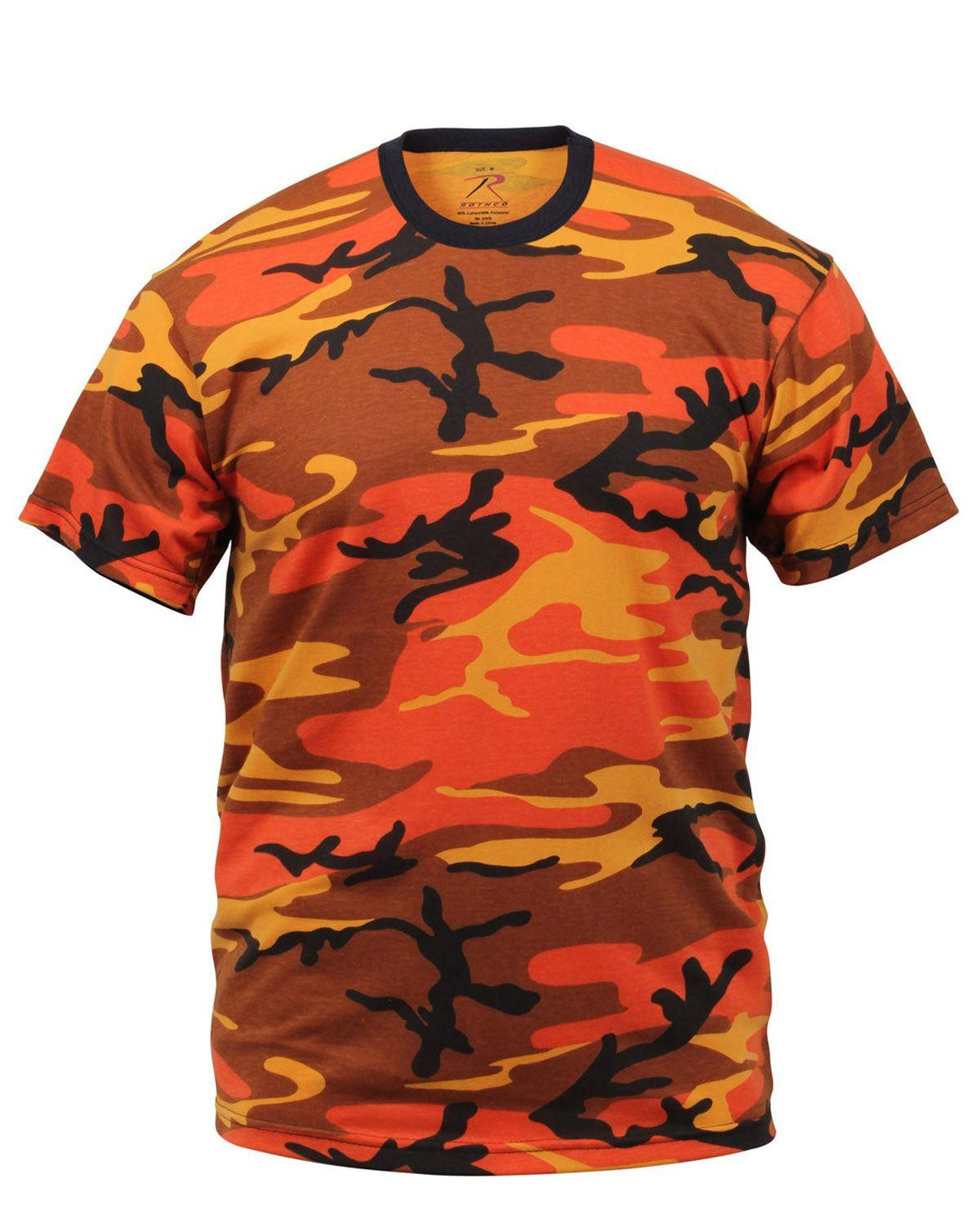 Rothco T-shirt - Mange Camouflager (Orange Camo, S)