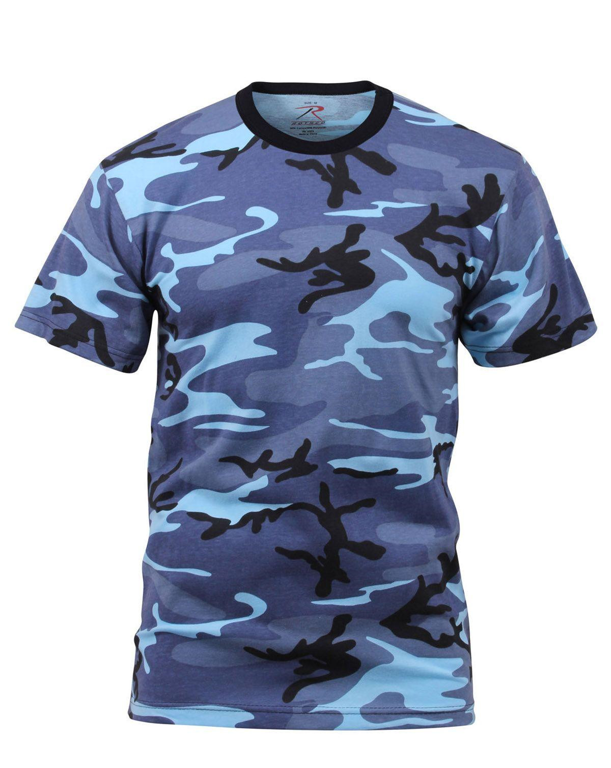 Rothco T-shirt - Mange Camouflager (Sky Blue Camo, L)