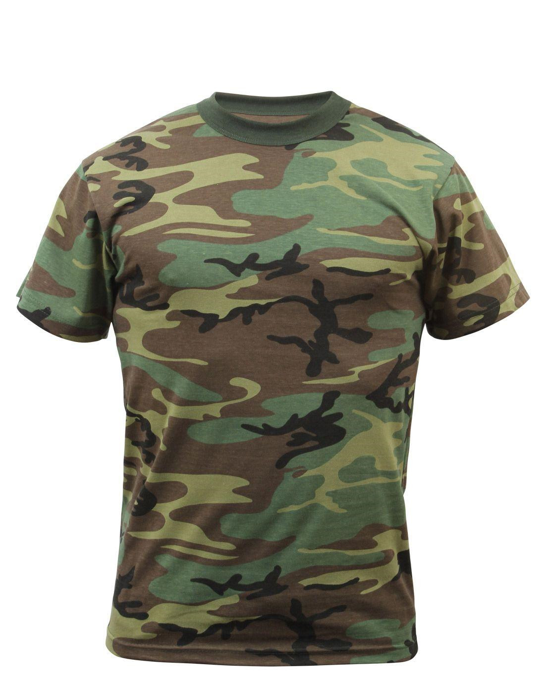 #2 - Rothco T-shirt - Mange Camouflager (Woodland, XS)