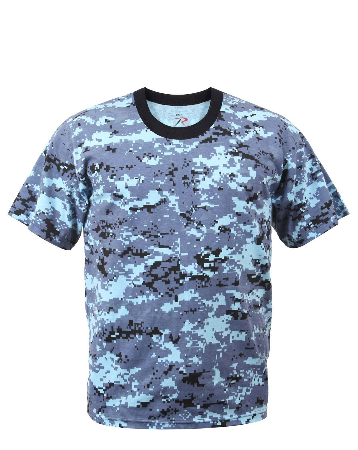 Rothco T-shirt - Mange Camouflager (Sky Blue Digital Camo, S)