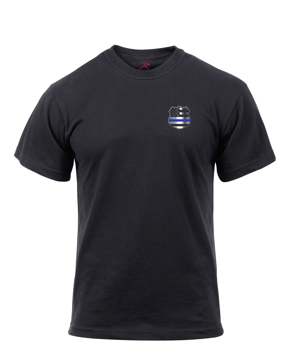 Rothco T-Shirt - ' Thin Blue Line' (Sort, S)
