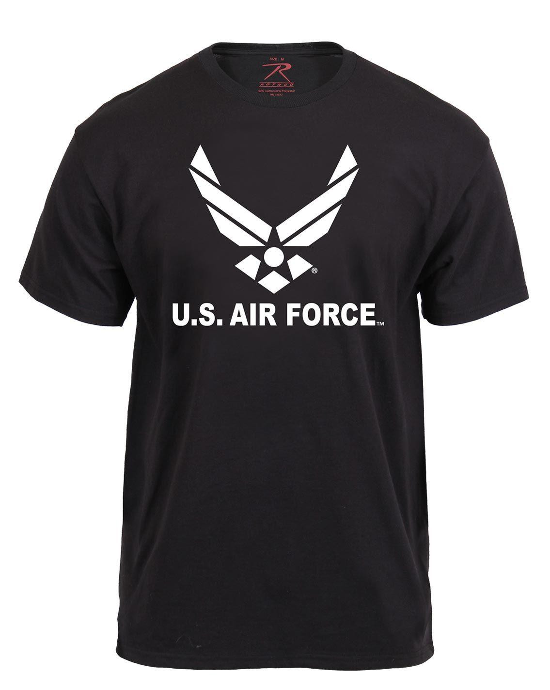 Rothco T-Shirt - 'US Air Force'-emblem (Sort, XL)