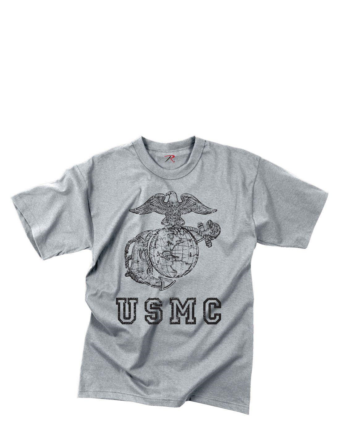 Rothco T-shirt - USMC (Grå, M)