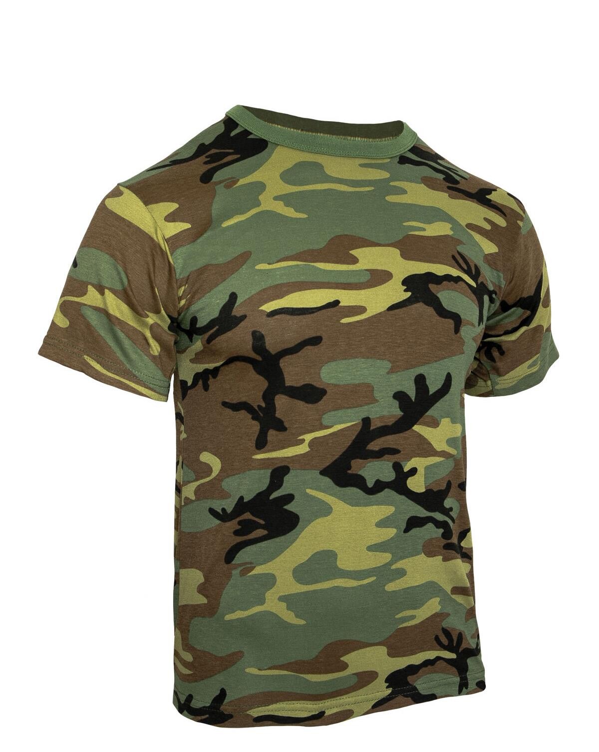 8: Rothco T-Shirt (Woodland, 2XL)