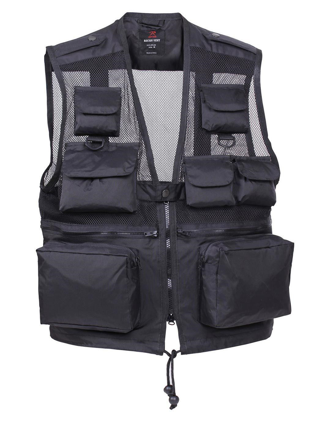 10: Rothco Taktisk Recon Vest (Sort, XL)