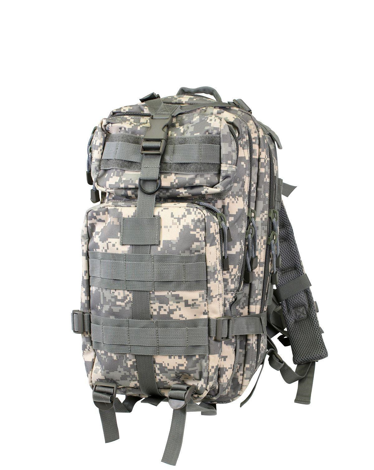 12: Rothco Transport Rygsæk m. MOLLE - 25 liter (ACU Camo, One Size)
