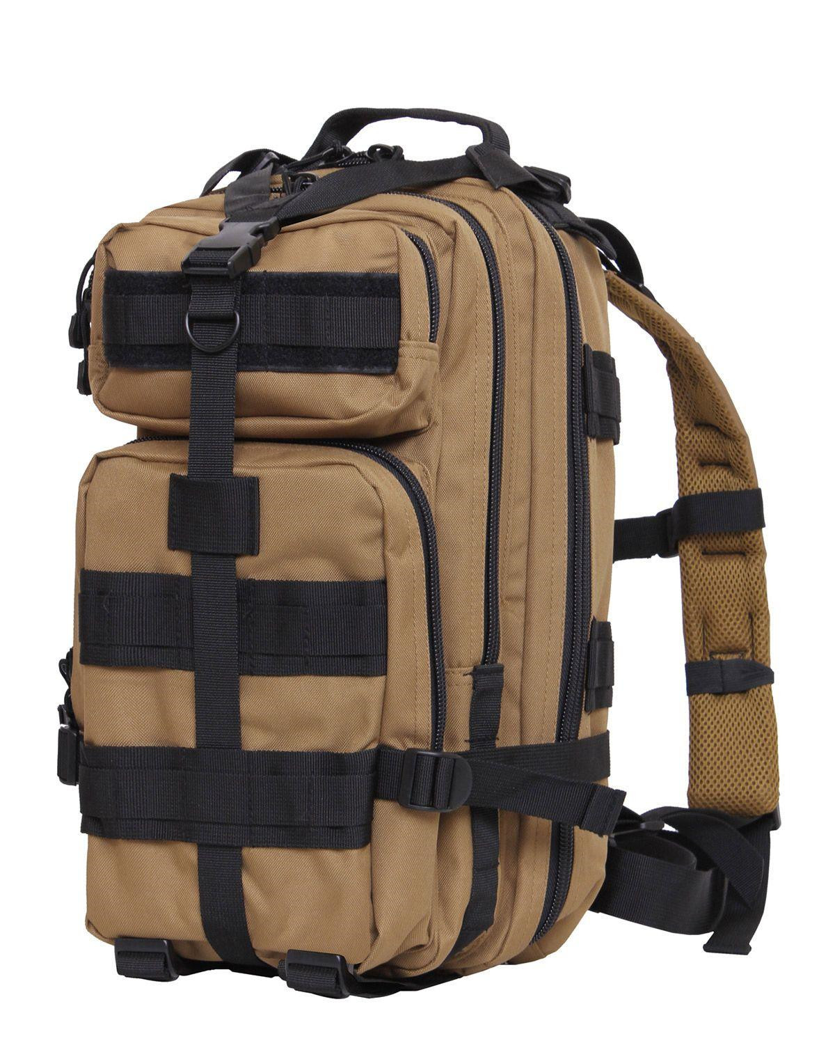 Rothco Transport Rygsæk m. MOLLE - 25 liter (Coyote Brun / Sort, One Size)