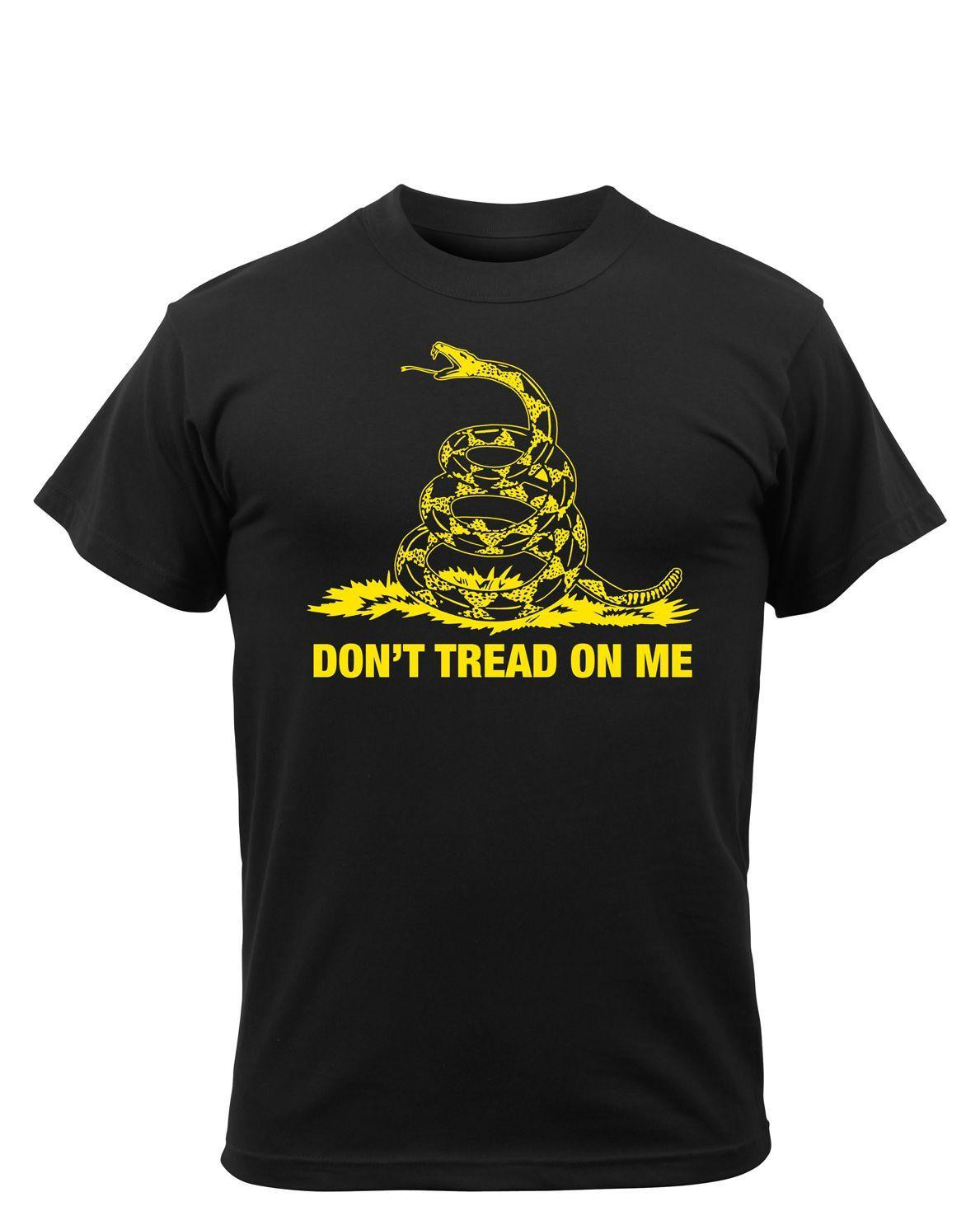 Billede af Rothco Vintage T-Shirt - 'Don't Tread On Me' (Sort, L)